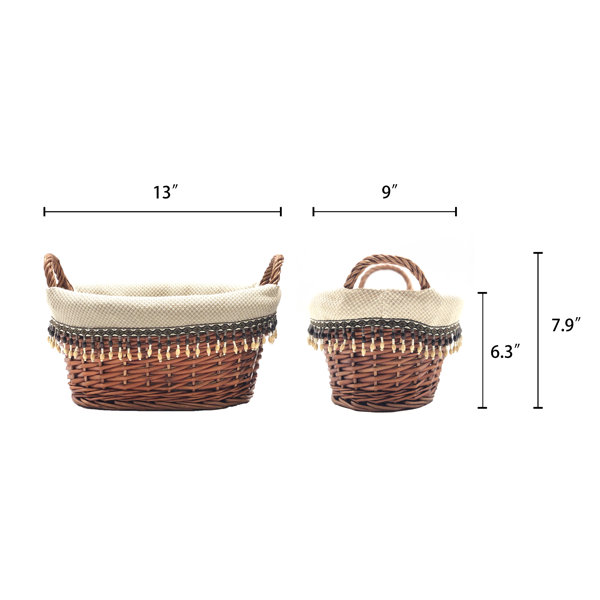 Millwood Pines Wicker Basket & Reviews Wayfair